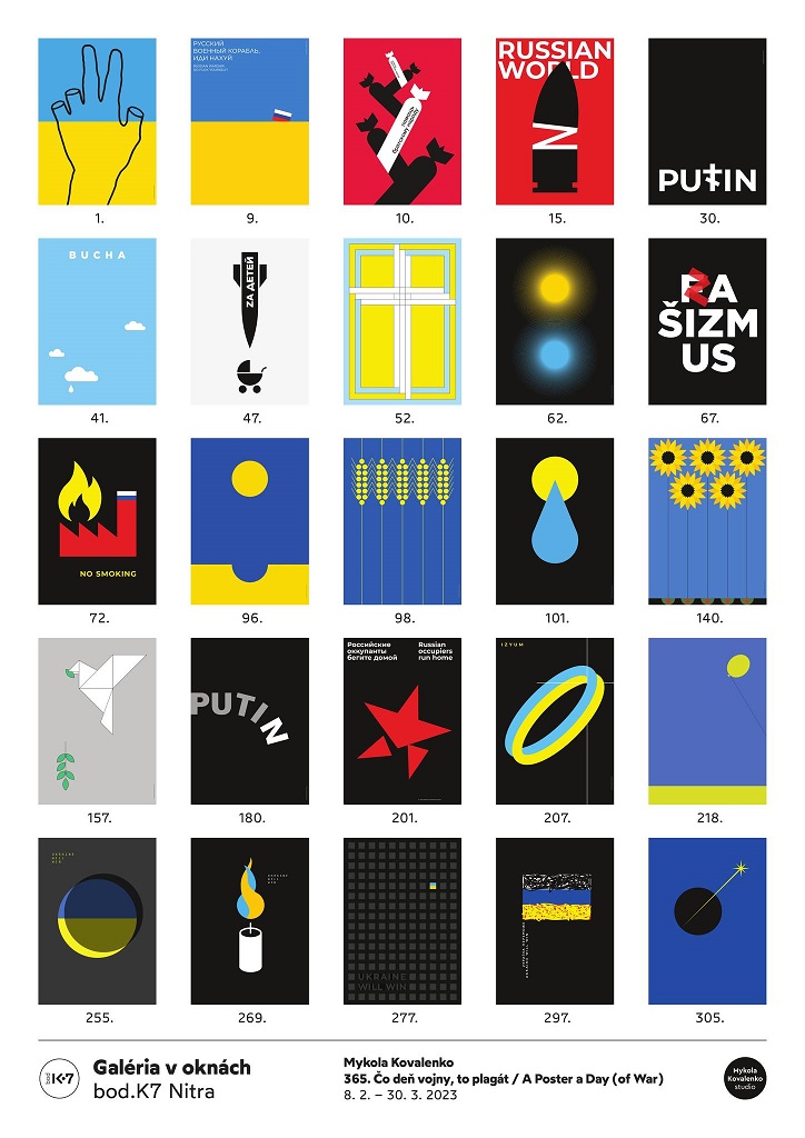 Bod.K7 v Nitre pripravil výstavu plagátov ukrajinského grafika Mykolu Kovalenka