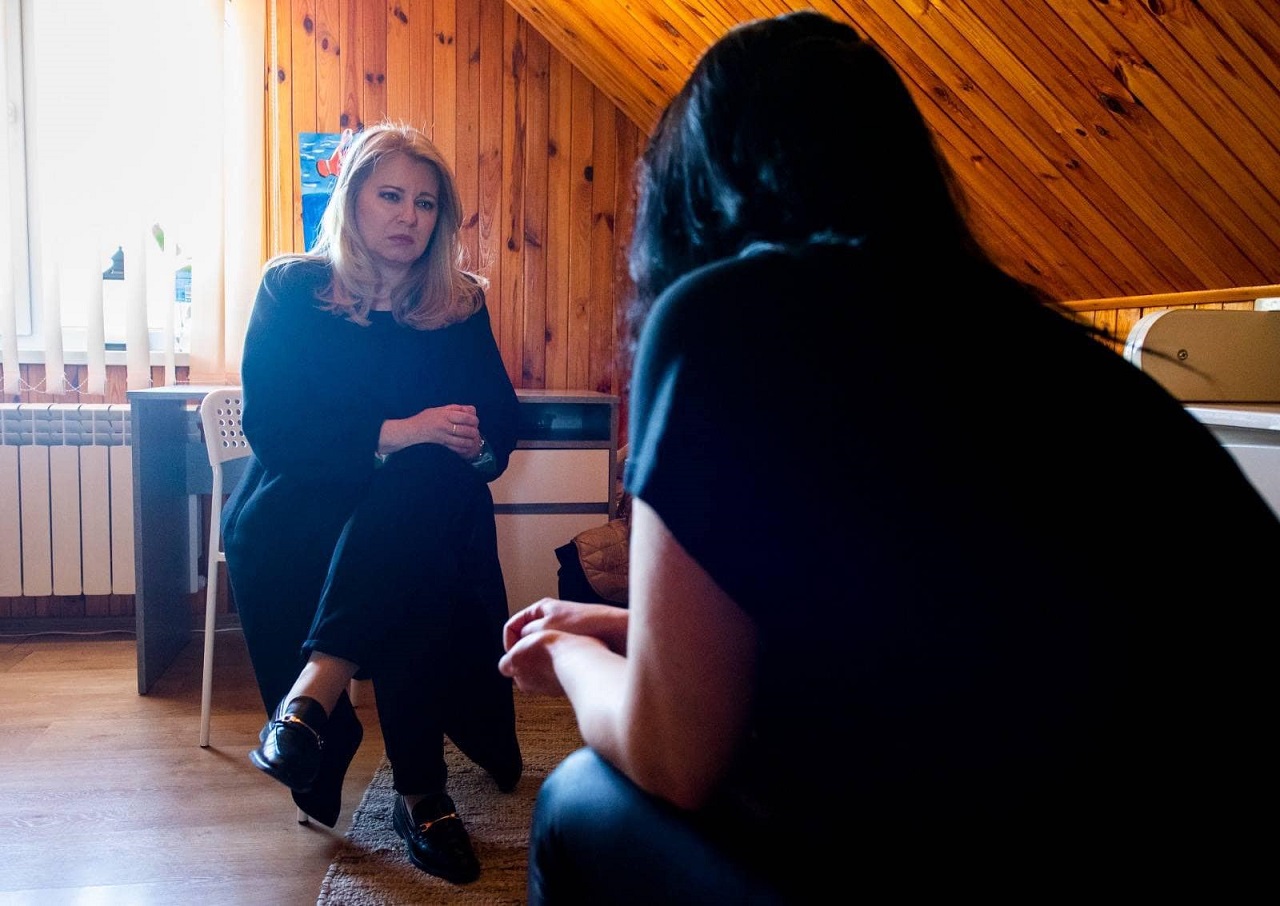Prezidentka na Ukrajine navštívila centrum pre týrané a zneužívané ženy