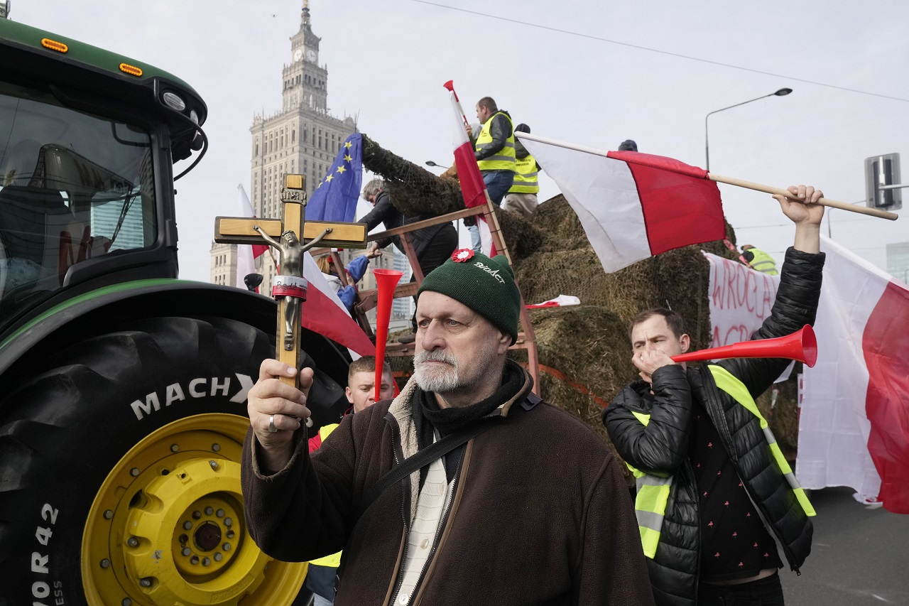Poľsko Farmári Protest