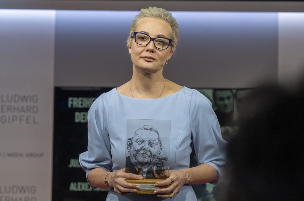 Julija Navaľná prevzala nemeckú Cenu za slobodu médií